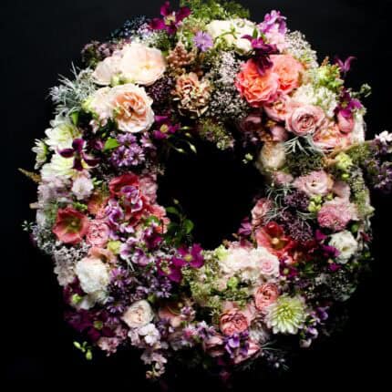 trauerkranz in pastell - pink