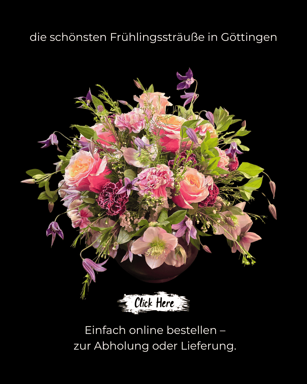 Weihnachtssträuße für dein Zuhause. Einfach online bestellen – zur Abholung oder Lieferung.