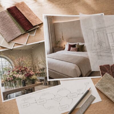 Moodboard für Consulting von Hotels und Floristikunternehmen