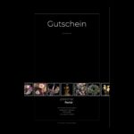 Geschenkgutschein von paeonia florist Göttingen im schwarzen Design